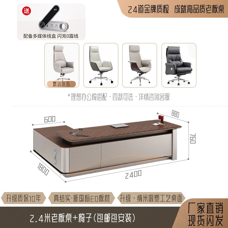 L Shape Storage Executive Desk Designer Computer Bureaux Table Computer Desks Workstation Modern Mesa Escriotorio Home Office