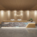 Customized Glamour Reception Desks Exquisite Trendy Luxury Reception Desks Simple Storage Theke Empfang Commercial Furniture