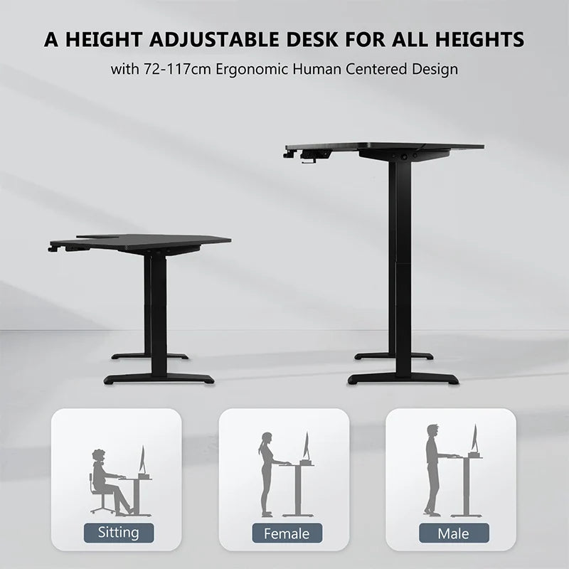 L Shaped Electric Standing Desk Height-adjustable Desk for Study Esports StandUp Corner Computer Desk Home Office Sit Stand Desk