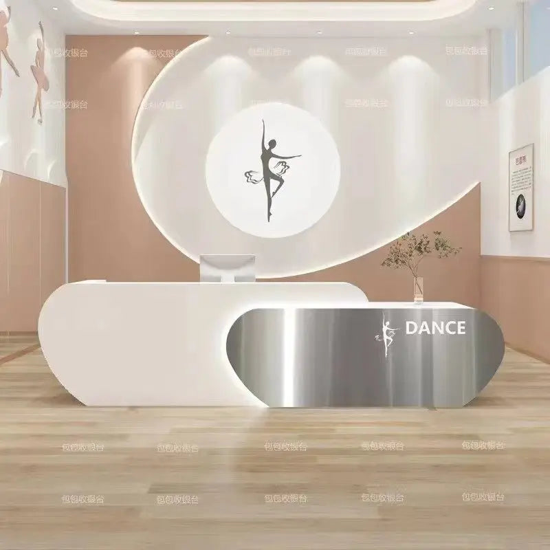 Beauty Modern Reception Desks Salon Unique Design Company Reception Desks Aesthetic Display Comptoire Accueil Trendy Furniture