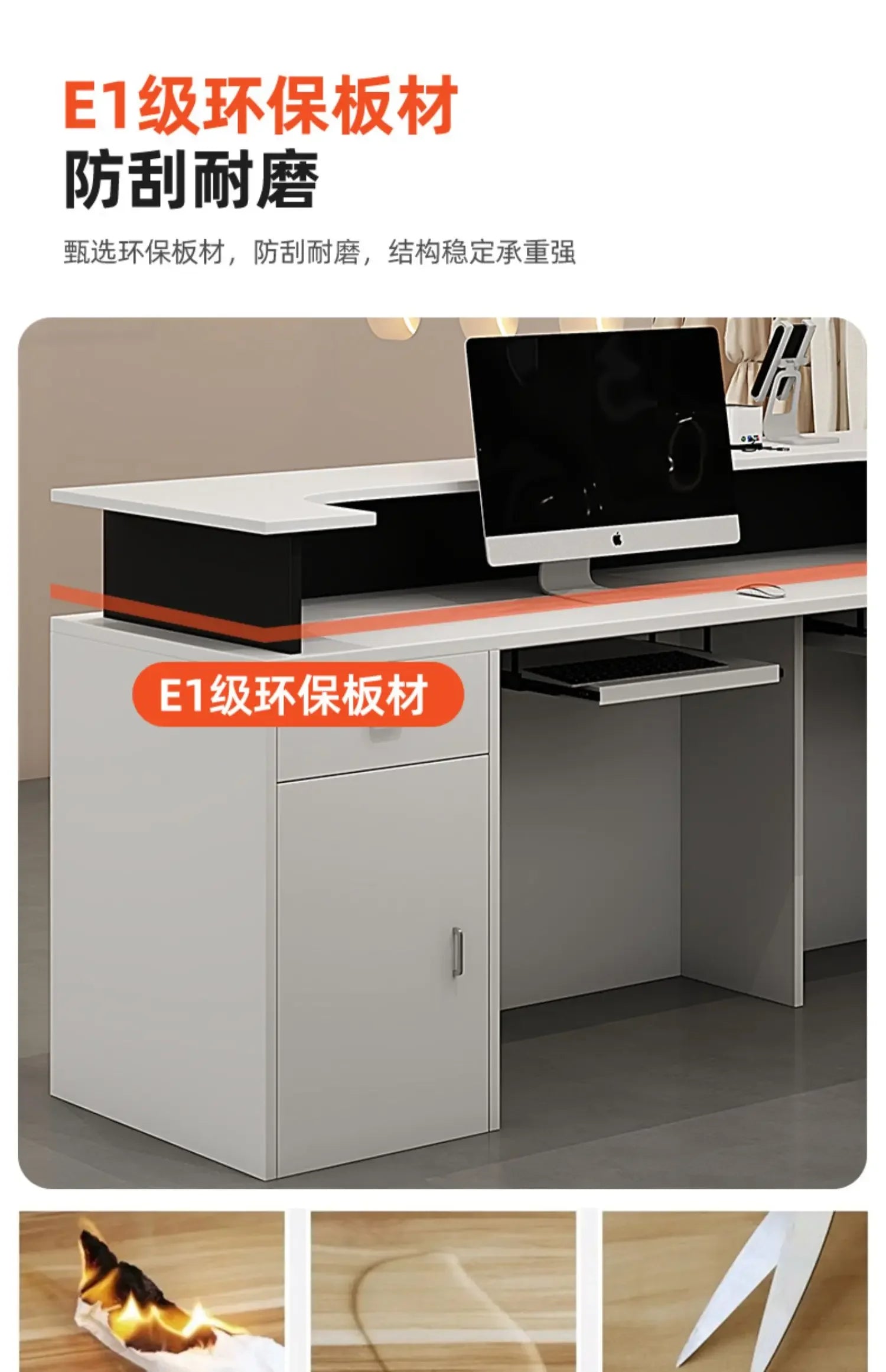 Decoration Luxury Reception Desks Display Counter Salon Reception Desks DesignModern Mostrador Negocio Commercial Furniture