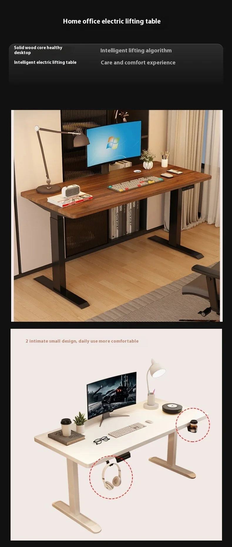 Custom Lift Height Adjustable Stand Electric Sit Stand Desk Frame Automatic Best Dual Motor Standing Desk Electric Heavy Duty