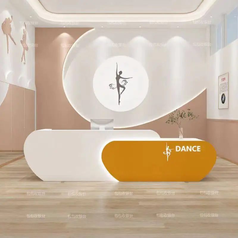 Beauty Modern Reception Desks Salon Unique Design Company Reception Desks Aesthetic Display Comptoire Accueil Trendy Furniture