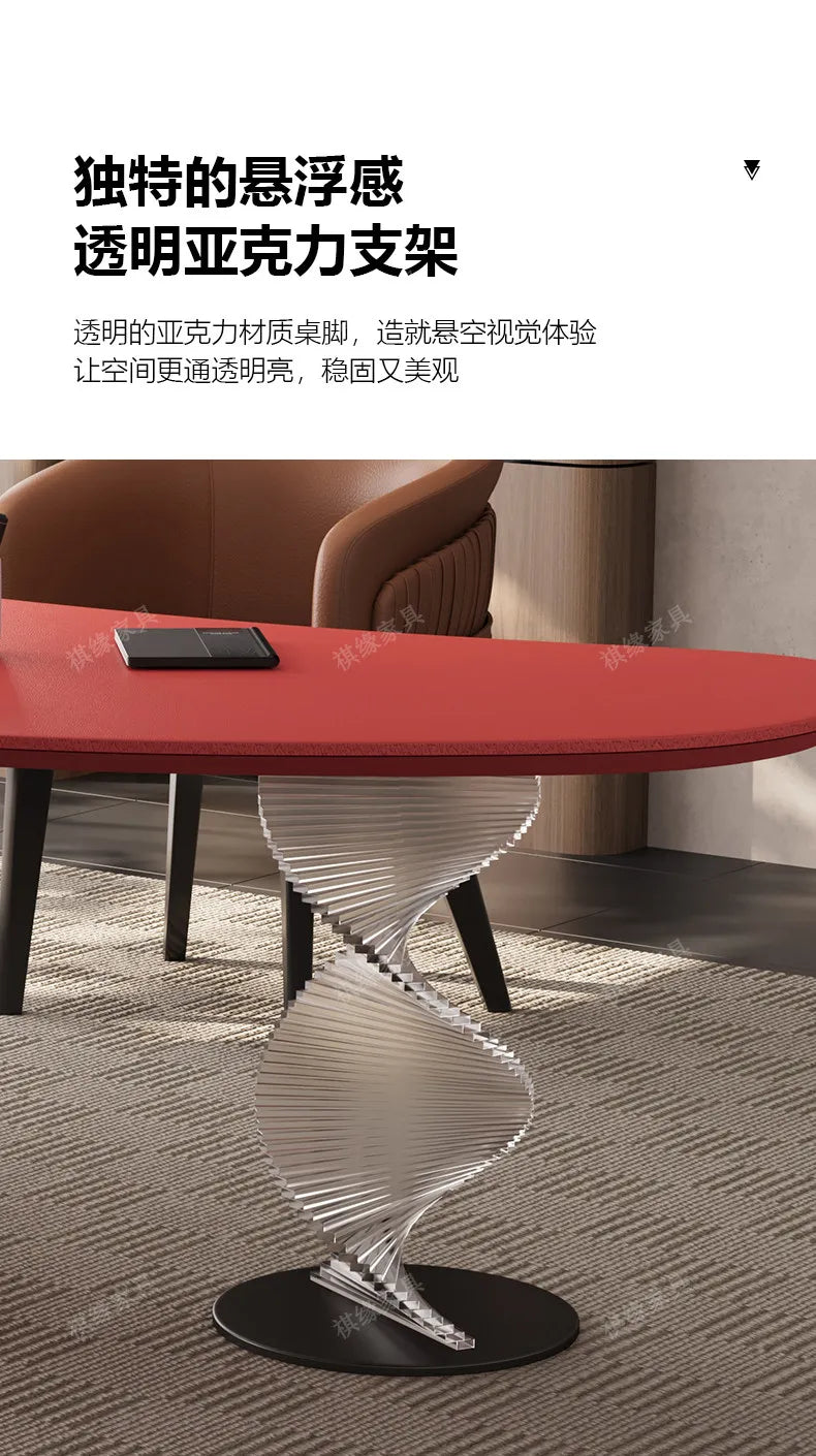 Aesthetic Standing Office Desk Acrylic Design Display Crafts Office Desk Executive Conference Mesas Escritorio Salon Furniture
