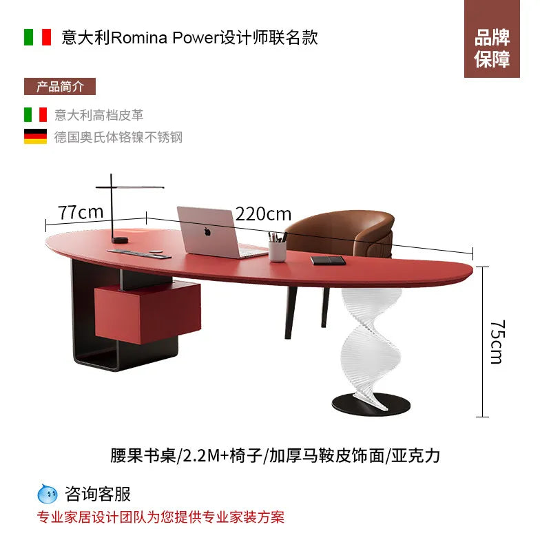 Aesthetic Standing Office Desk Acrylic Design Display Crafts Office Desk Executive Conference Mesas Escritorio Salon Furniture