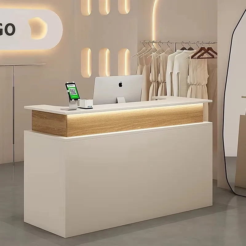 Decoration Luxury Reception Desks Display Counter Salon Reception Desks DesignModern Mostrador Negocio Commercial Furniture