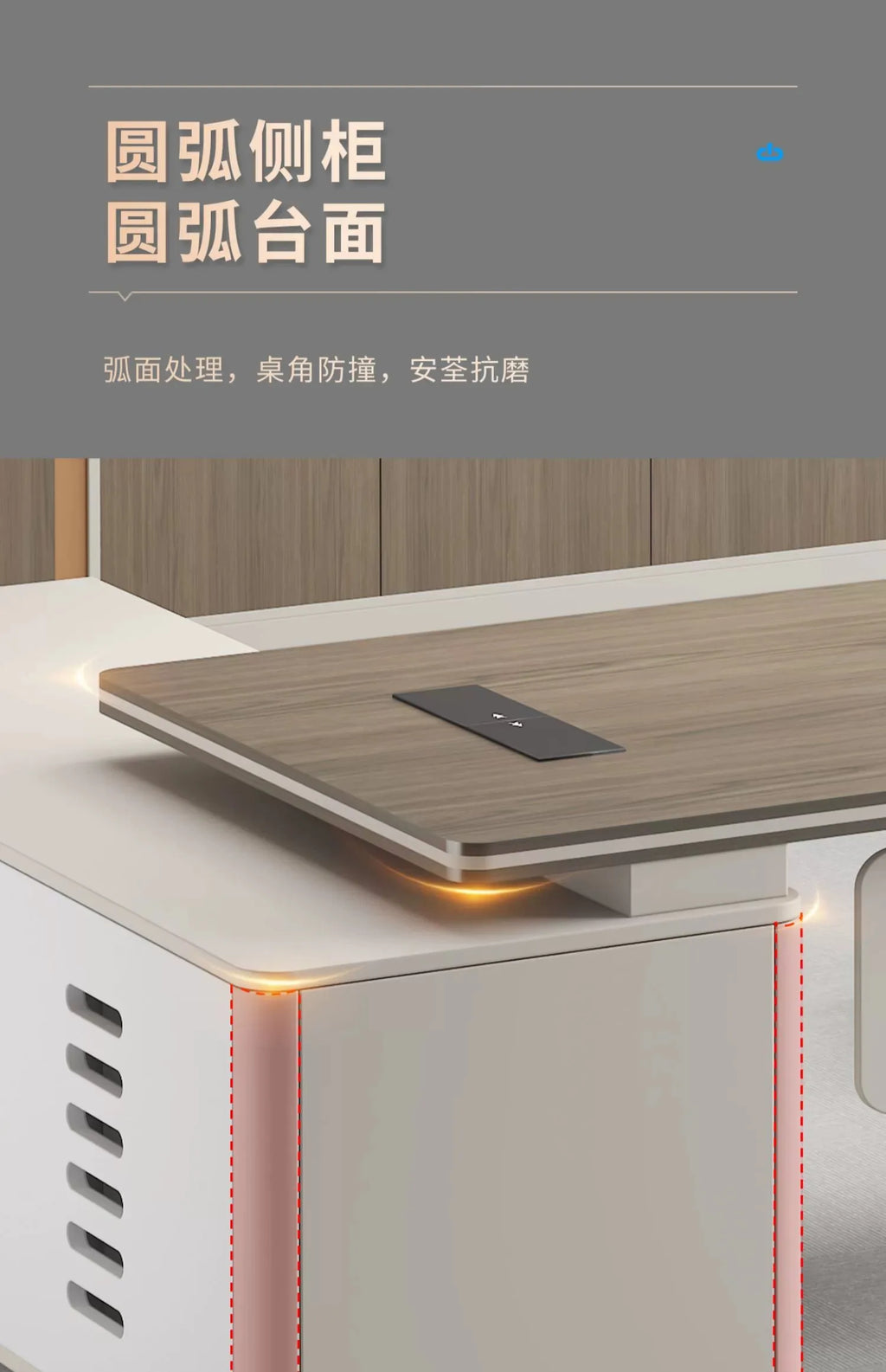Large Wood Aesthetic Office Desk Designer Modern Drawers Standing Computer Desk Executive Wooden Mesa Escrivaninha Furniture