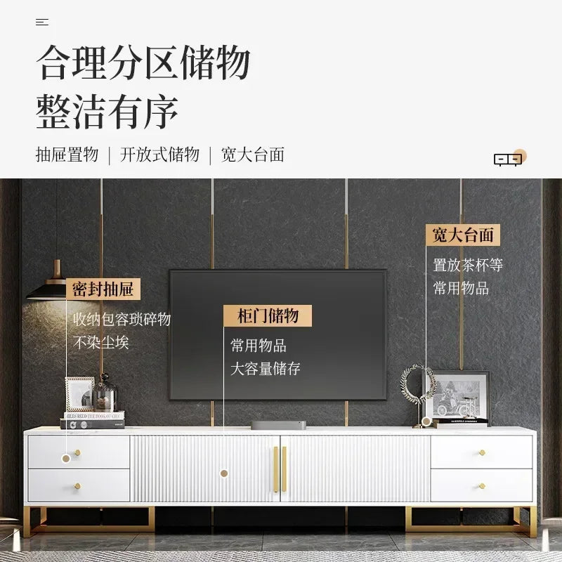 80'' Storage Tv Stand Premium Simple Console Minimalist Tv Cabinet Simple Stylish Mobili Per La Casa Living Room Furniture
