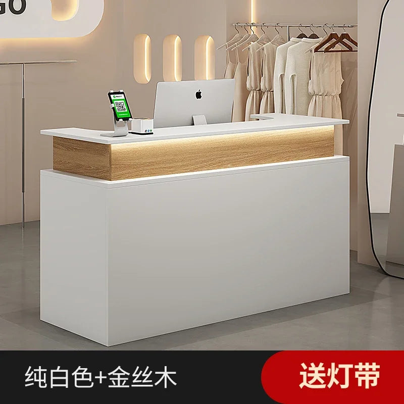 Decoration Luxury Reception Desks Display Counter Salon Reception Desks DesignModern Mostrador Negocio Commercial Furniture