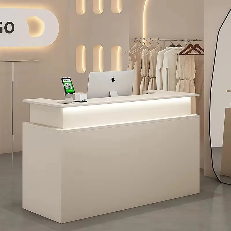 Decoration Luxury Reception Desks Display Counter Salon Reception Desks DesignModern Mostrador Negocio Commercial Furniture