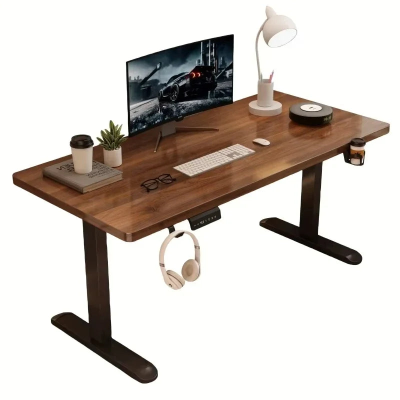Custom Lift Height Adjustable Stand Electric Sit Stand Desk Frame Automatic Best Dual Motor Standing Desk Electric Heavy Duty