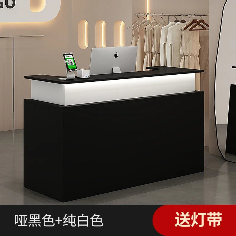 Decoration Luxury Reception Desks Display Counter Salon Reception Desks DesignModern Mostrador Negocio Commercial Furniture