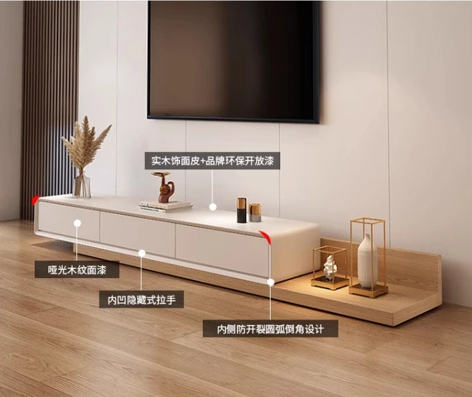 Drawers Storage TV Stand Nordic Trendy Modern Retractable Tv Tables Simple Design Mueble De Sala Modernos Home Furniture