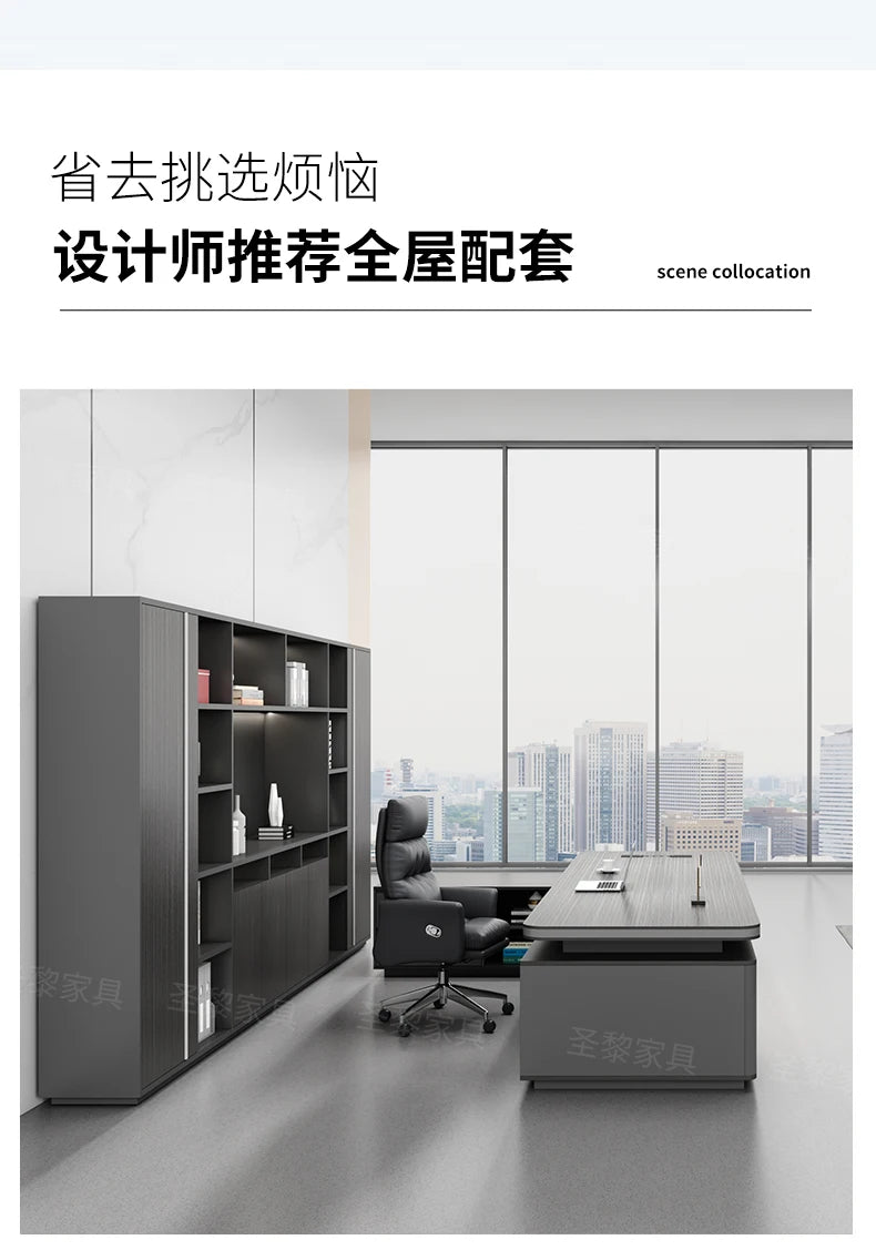 L Shape Storage Executive Desk Designer Computer Bureaux Table Computer Desks Workstation Modern Mesa Escriotorio Home Office