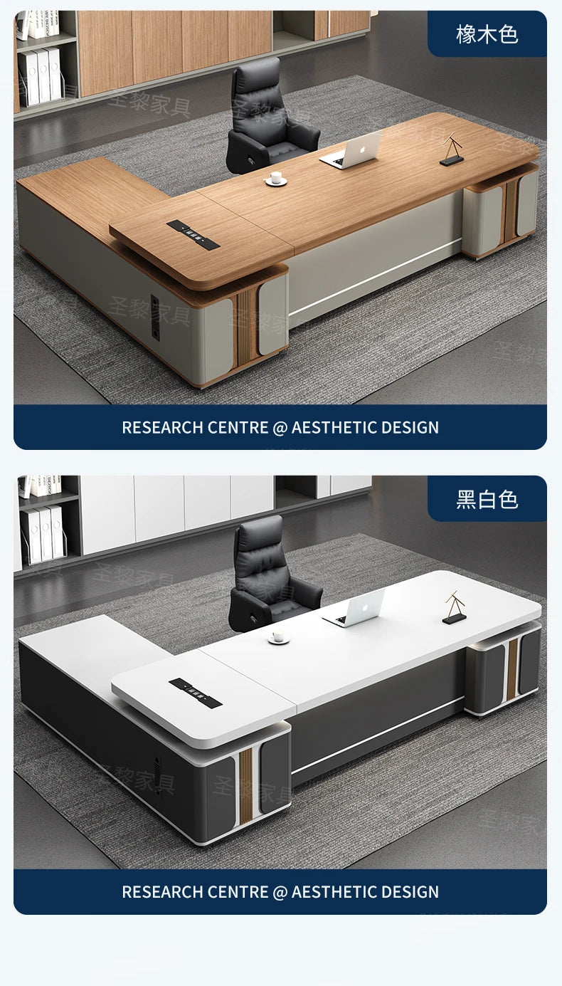 L Shape Storage Executive Desk Designer Computer Bureaux Table Computer Desks Workstation Modern Mesa Escriotorio Home Office