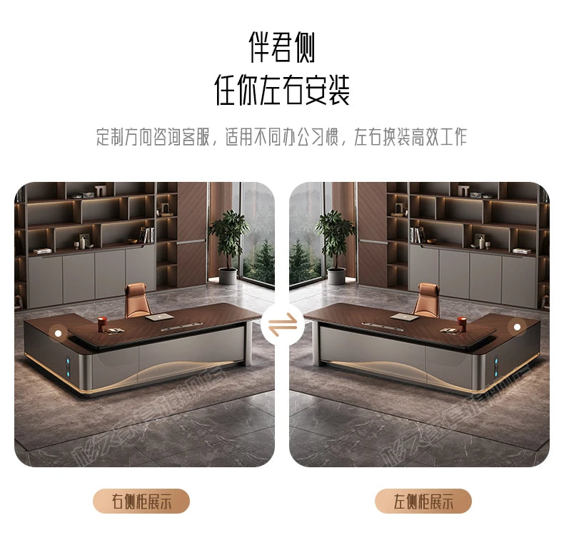 L Shape Storage Executive Desk Designer Computer Bureaux Table Computer Desks Workstation Modern Mesa Escriotorio Home Office